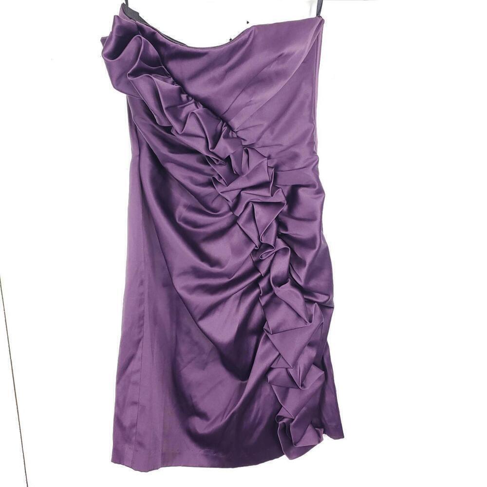 Gunne Sax Dress Womens 1 XS Mini Strapless Ruched HOCO Prom Y2K USA Made